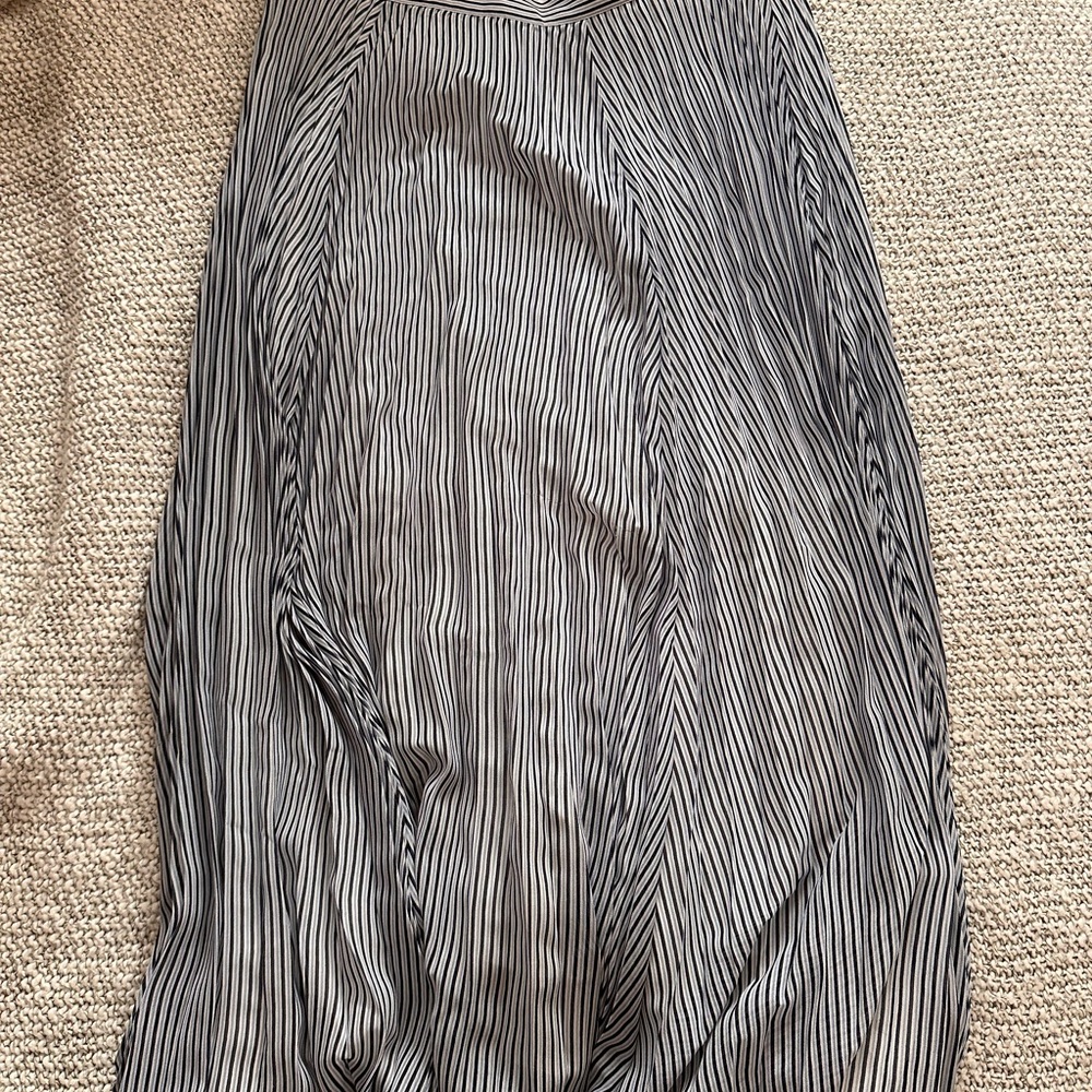 Maeve navy, blue and White Striped Maxi Skirt